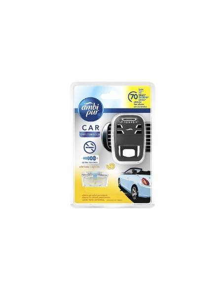 3pz AMBIPUR CAR Anti Tabacco Agrumi deodorante per auto diffusore +  ricarica 7ml