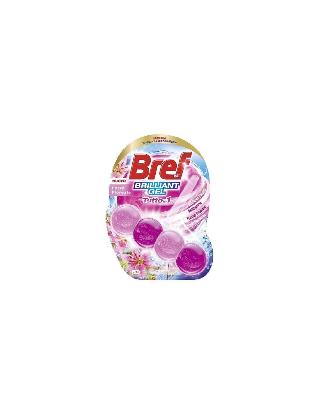 BREF WC BRILLIANT GEL TUTTOin1 MONO TAVOLETTA FORZA FLOREALE - PiùMe