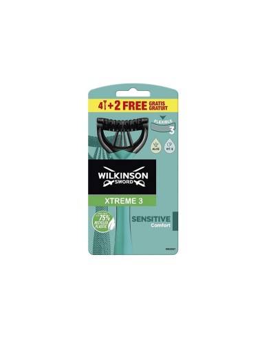 Wilkinson Xtreme3 rasoi usa e getta Sensitive Comfort 4 + 2 gratis