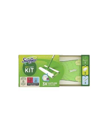 Swiffer Dry+Wet starter kit con 8 panni asciutti e 3 panni umidi