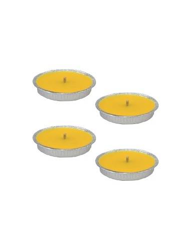 Padella di cera alla Citronella con base in alluminio diametro 17 cm (4 pz)