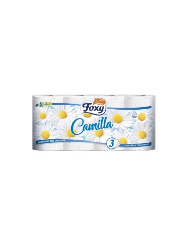 Foxy carta igienica Camilla 3 veli profumata alla Camomilla 8 pz
