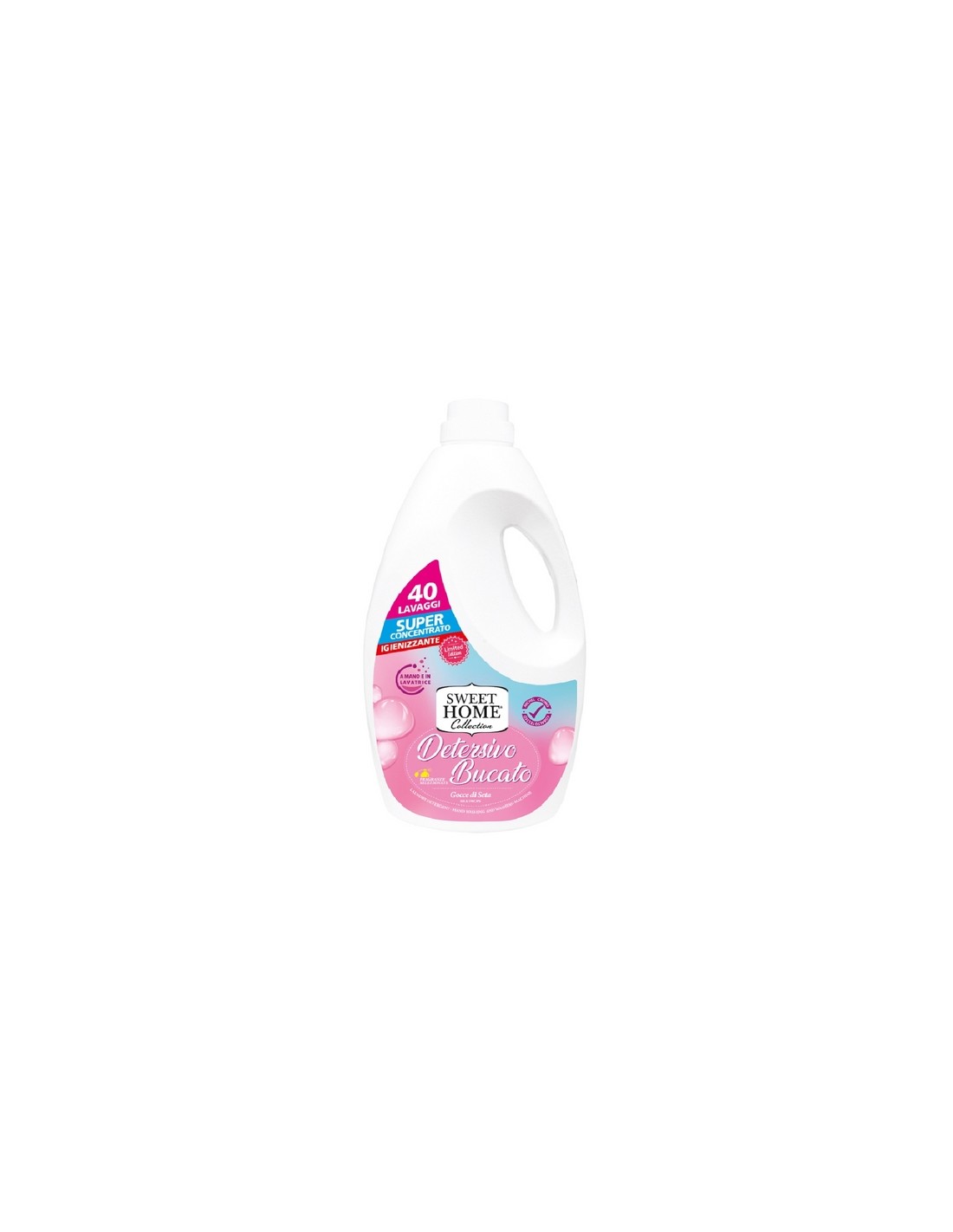 Sweet Home detersivo liquido Igienizzante Gocce di Seta 40 lavaggi 2000 ml